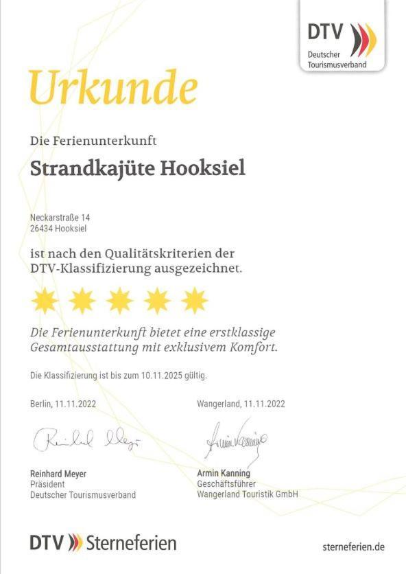 Strandkajuete Hooksiel Schillig Esterno foto
