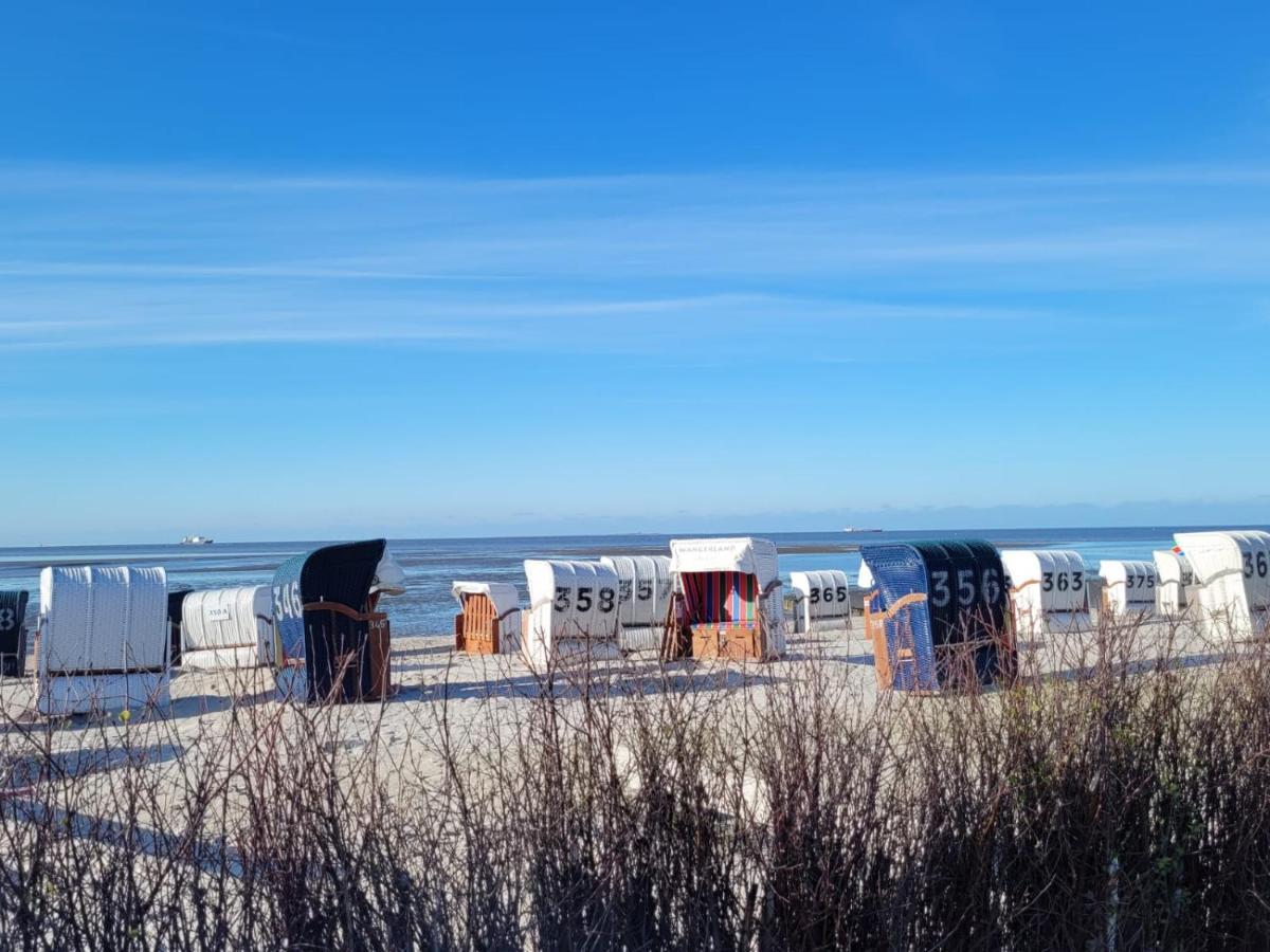 Strandkajuete Hooksiel Schillig Esterno foto