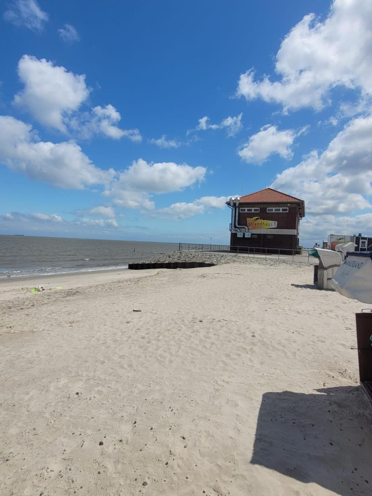 Strandkajuete Hooksiel Schillig Esterno foto